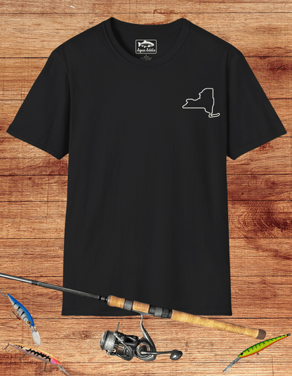 New York Fly Fish License Plate Tee