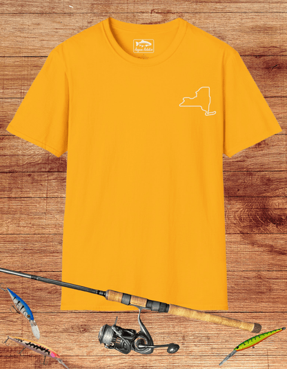 New York Fly Fish License Plate Tee