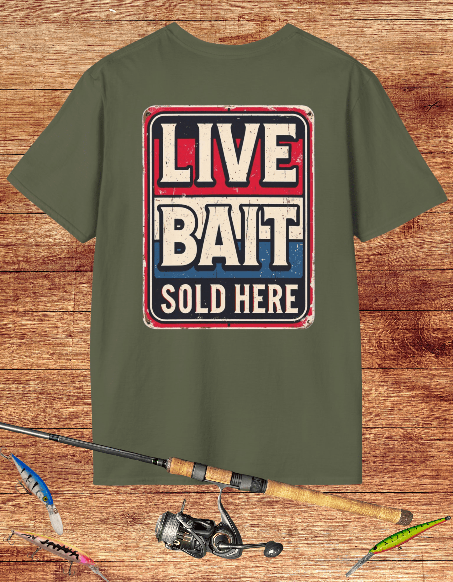 Retro Live Bait Sold Here Tee